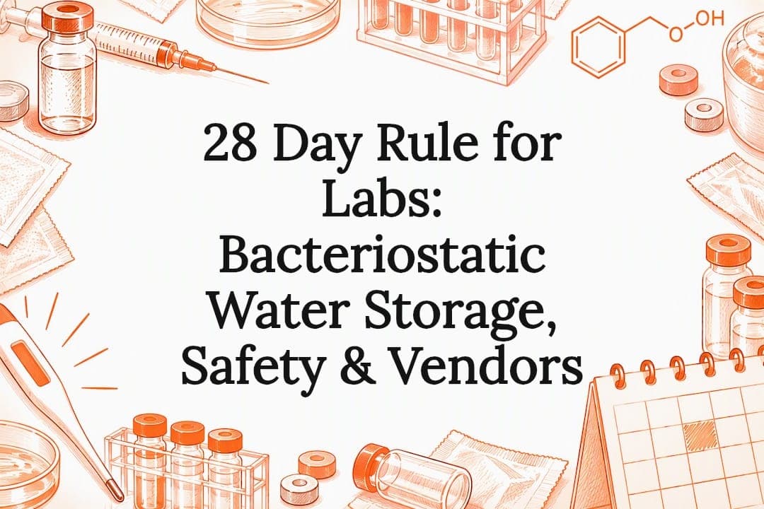 28 Day Rule for Labs: Bacteriostatic Water Storage, Safety & Vendors